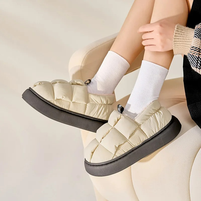 Women Shoes Waterproof - Winter-Fellschuhe für Damen, Modische Outdoor-Wasserdichte Hausschuhe