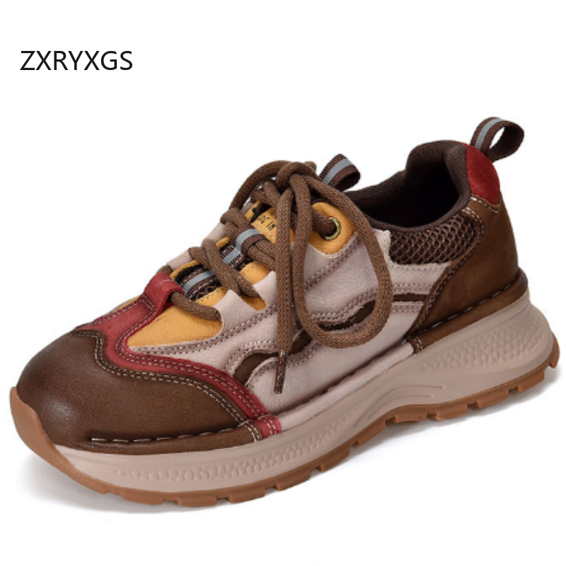 Women Shoes Size 4 In Cm - ZXRYXGS Top Rindsleder Zauberfarben Spleißen Frauen
