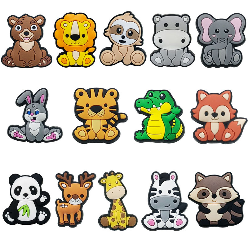 Croc Style Clog - Niedliche Tiere Panda Löwe Schuhanhänger für