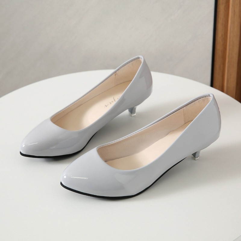 Women'S Shoes Round Toe - Große Größen 35-42, weiche Damen-Halbabsatzschuhe, schwarze