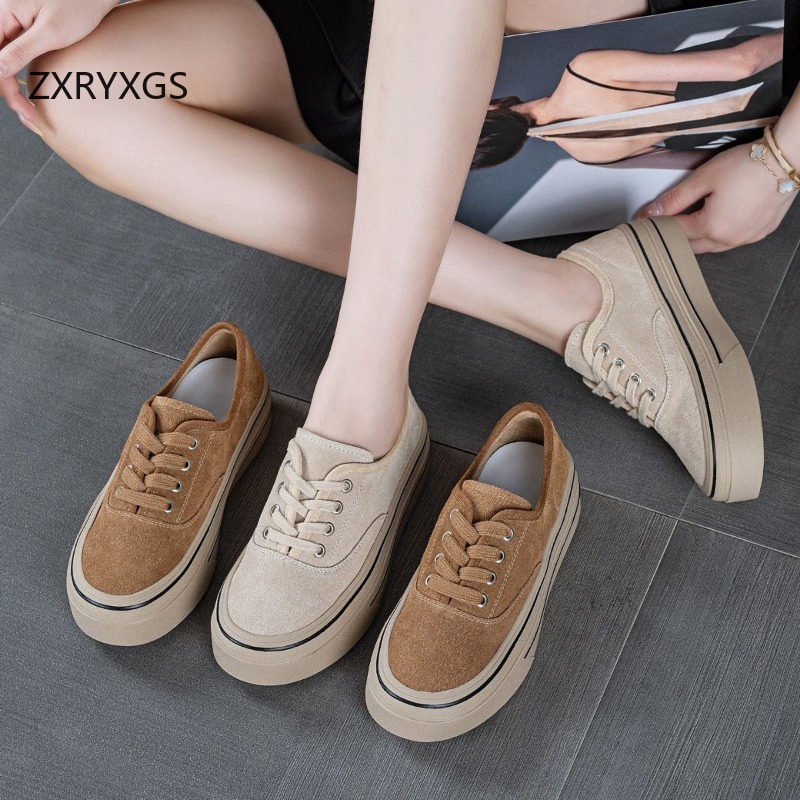 Women Shoes Size 4 In Cm - ZXRYXGS Neue Herbst-Schnürschuhe aus mattiertem Rindsleder,