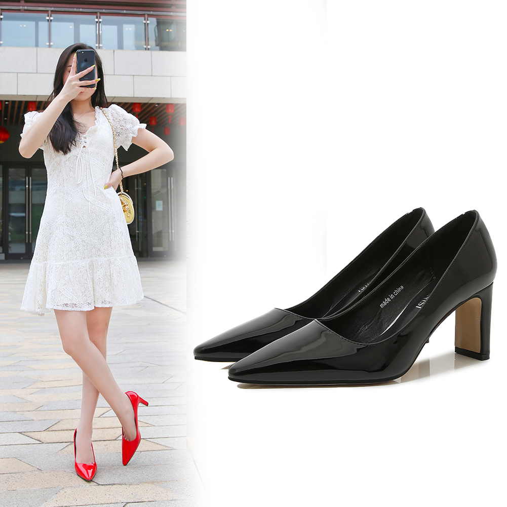 Court Heel Pointed - 7,6 cm Herren-Pumps mit Blockabsatz, sexy