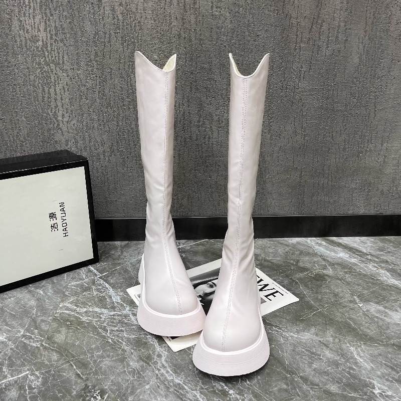 Knee High Boots Women - Neue, einfache, einfarbige, rutschfeste, hohe Stiefel