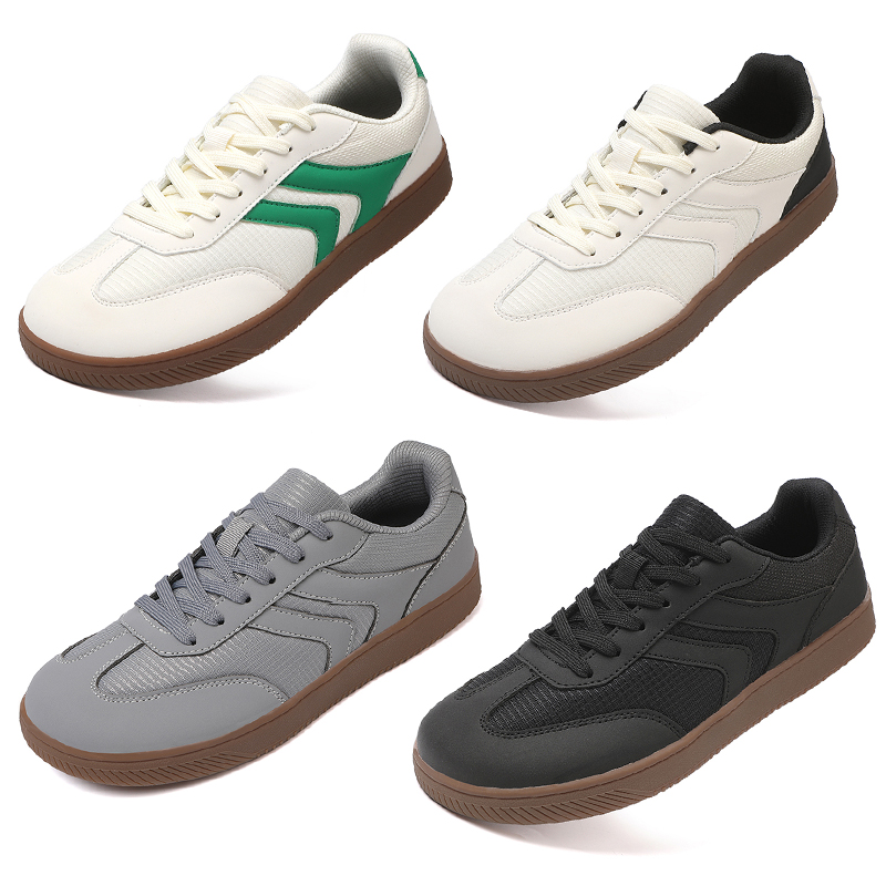 Women'S Shoes Zero Drop - Breitzehen-Schuhe Unisex Kunstleder Barfuß-Sneaker Lässige Retro