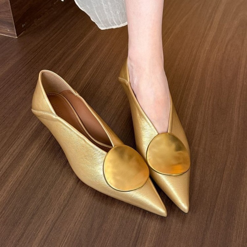 Women Shoes With Heels - 2025 frühling Sommer Spitz Schuhe Slip