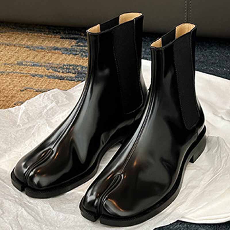Women Shoes Japanese Brand - 2025, Luxusmarke Designer Tabi Single-Toe-Stiefeletten, Damen-Leder,