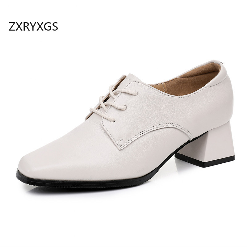Women Shoes Size 4 In Cm - ZXRYXGS 2025 Top-Schnürschuhe aus Rindsleder mit