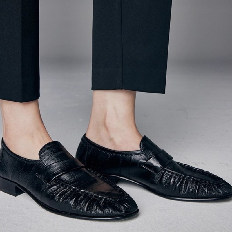 Women'S Shoes Round Toe - Luxuriöse Damenschuhe Neue Handgefertigte Echtleder-Loafer für