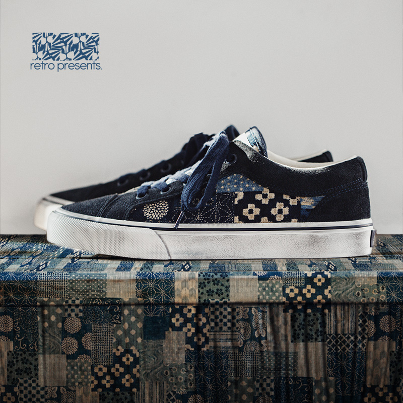 Women Shoes Japanese Brand - Maden japanische Retro-Druck Leinwand Schuhe für