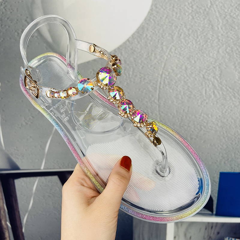 Jelly Sandal Women - Größe 36-42 Damen Mädchen Jelly T-Riemen