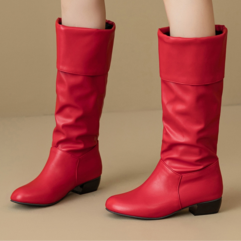 Slip-on-Kniehohe Stiefel, plis – Women Shoes Waterproof Bewertung und Preis