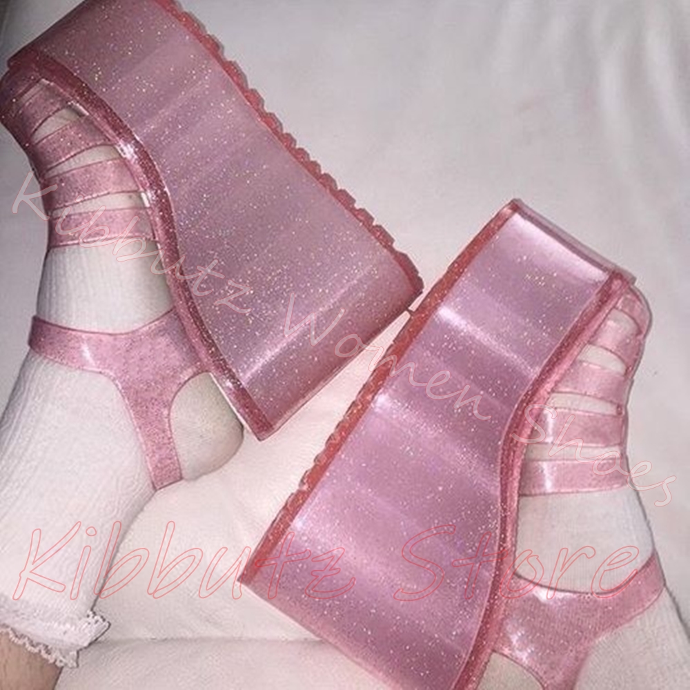 Glitzer-Plateau-Jelly-Sandalen – Jelly Sandal Women Bewertung und Preis