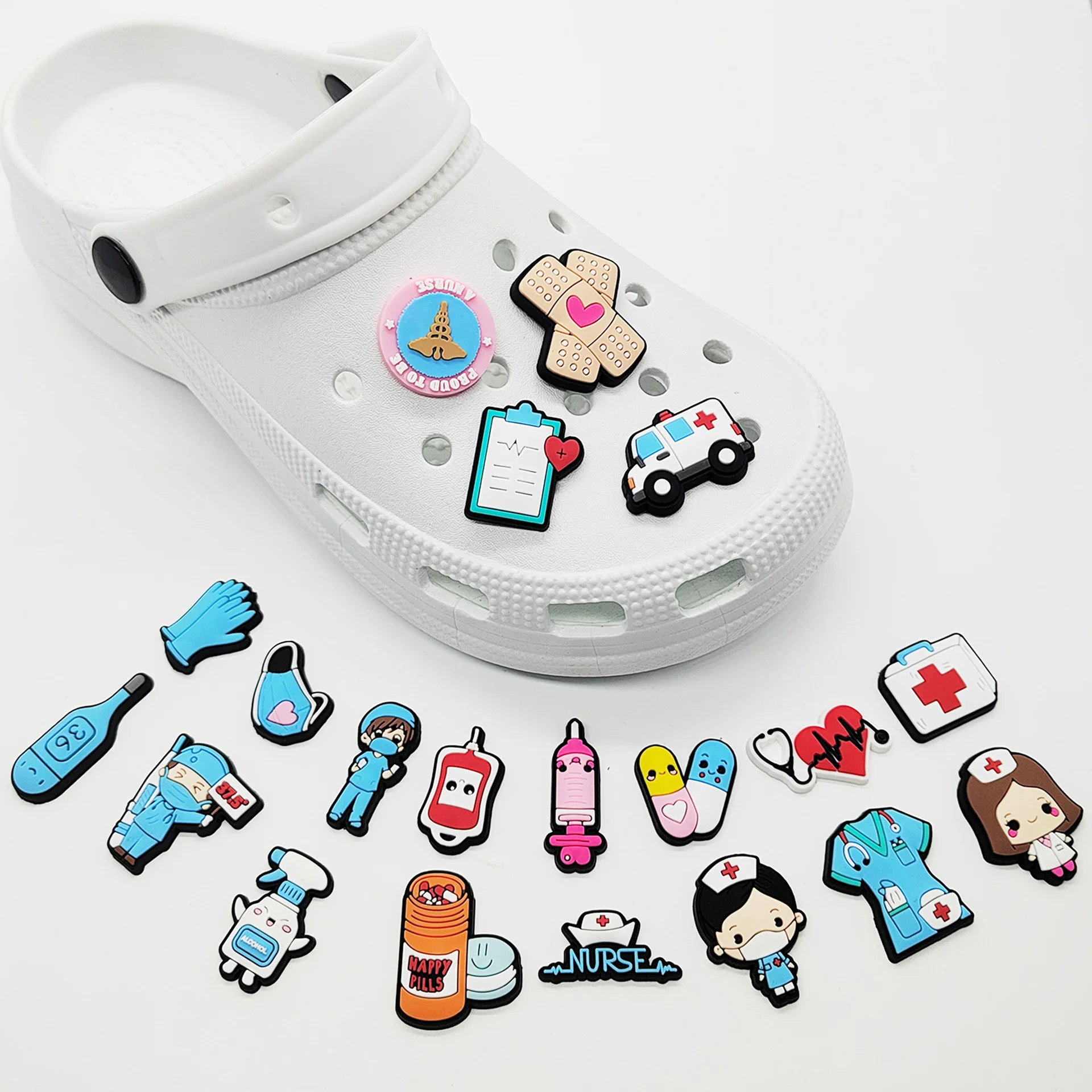Neue 1 stücke PVC Schuh Charms – Croc Style Clog Bewertung und Preis