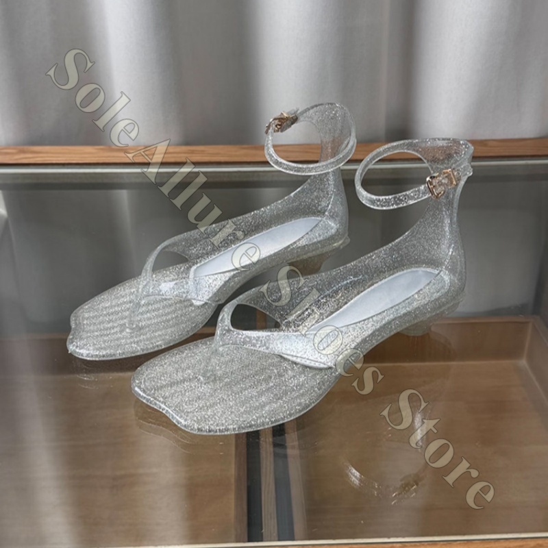 Glitzer-Jelly-Sandalen mit Knö – Jelly Sandal Women Bewertung und Preis