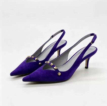 Königsblaue Wildleder-Slingbac – Women Shoes Size 4 In Cm Bewertung und Preis
