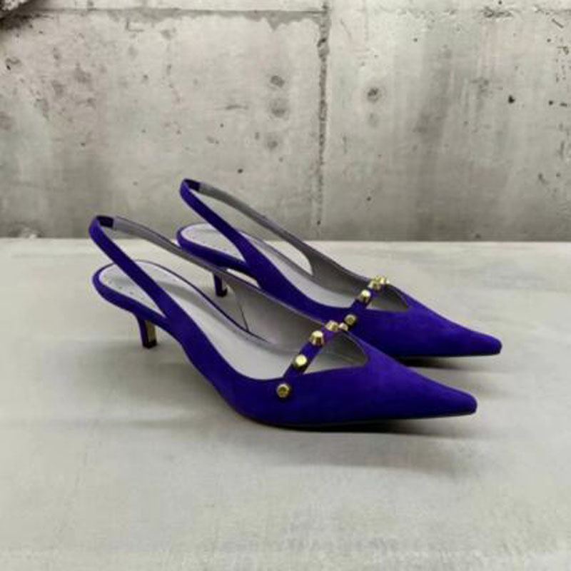 Königsblaue Wildleder-Slingbac – Women Shoes Size 4 In Cm Bewertung und Preis