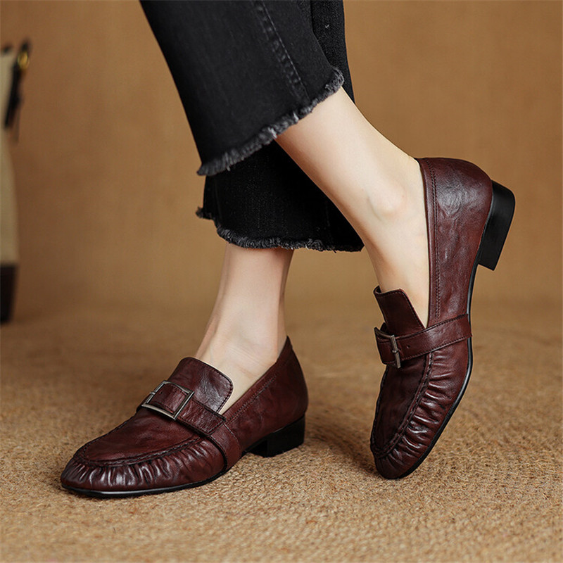 Neue Herbst Echt leder Frauen  – Women'S Shoes Round Toe Bewertung und Preis