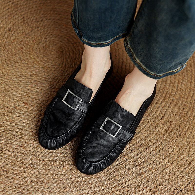 Neue Herbst Echt leder Frauen  – Women'S Shoes Round Toe Bewertung und Preis
