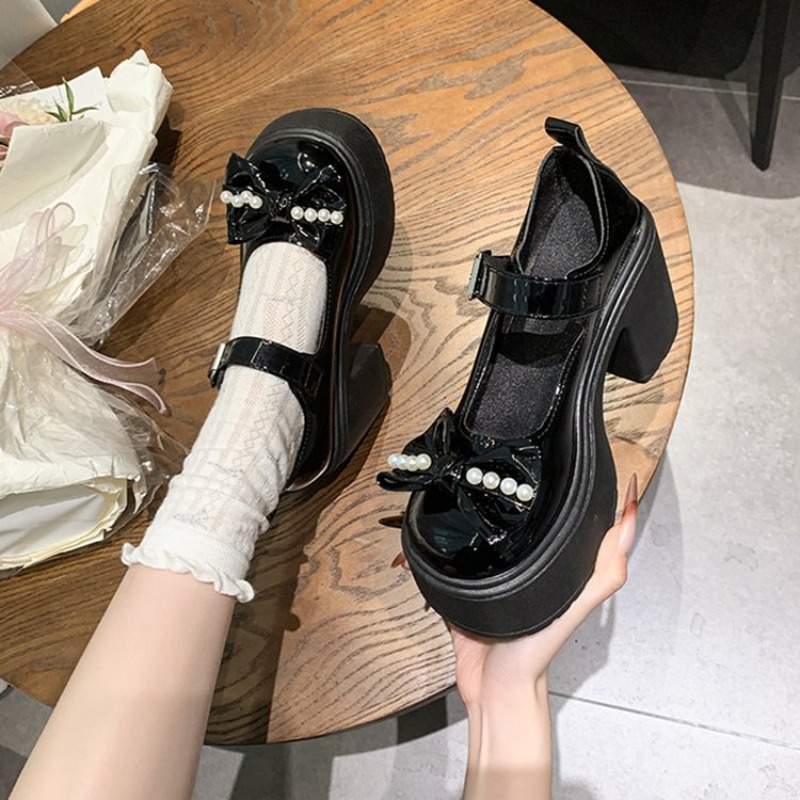 2026 Lolita Schuhe Schwarz Sup – Women'S Shoes Round Toe Bewertung und Preis