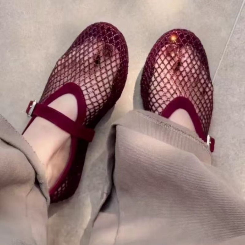 Hohle Strass-Baotou-Sandalen f – Women'S Shoes Round Toe Bewertung und Preis