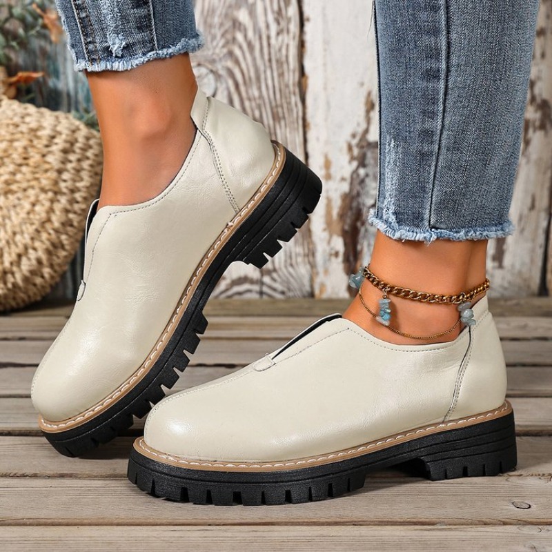 Retro Britischer Stil Damensch – Women'S Shoes Round Toe Bewertung und Preis